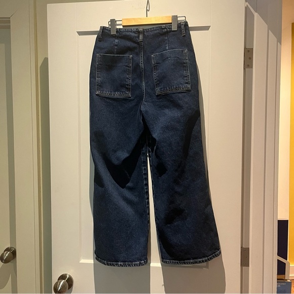 Zara Cropped Wide Leg Sailor Jeans in Dark Indigo - Picture 4 of 7